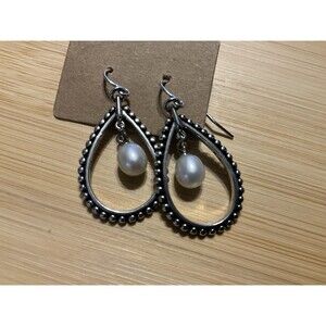 Teardrop Real Pearl Earrings 925